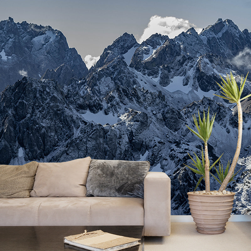 High Mountain Mural Wallpaper for Home Decoration Simple Wall Art, Made to Measure