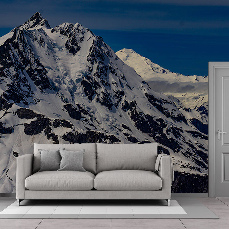 High Mountain View Wall Mural Water-Resistant Wall Covering for Accent Wall