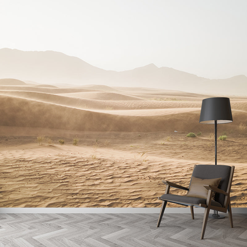 Dry Desert View Wall Mural Wallpaper Mildew Resistant Sitting Room Wall Decor