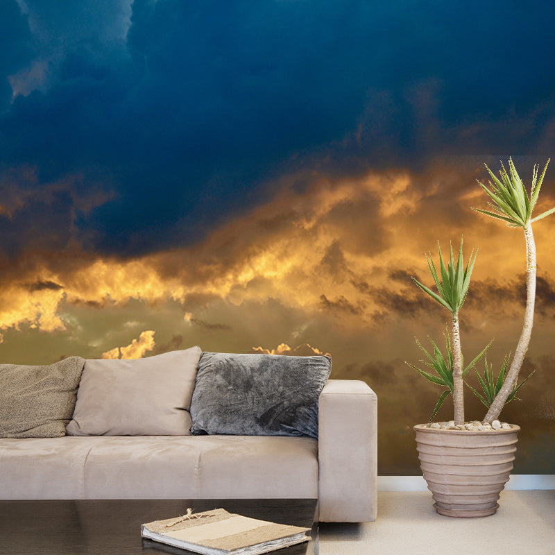 Heavy Cloud Cover Wall Mural Wallpaper Moisture Resistant Modern Bedroom Home Decor