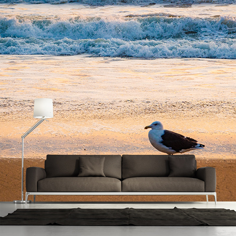 Blue Ocean Wall Mural Wallpaper Moisture Resistant Modern Bedroom Home Decor