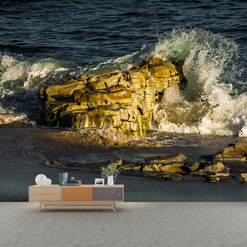 Tropical Sea Customized Mural Stain Resistant Eco-friendly Wall Art for Bathroom