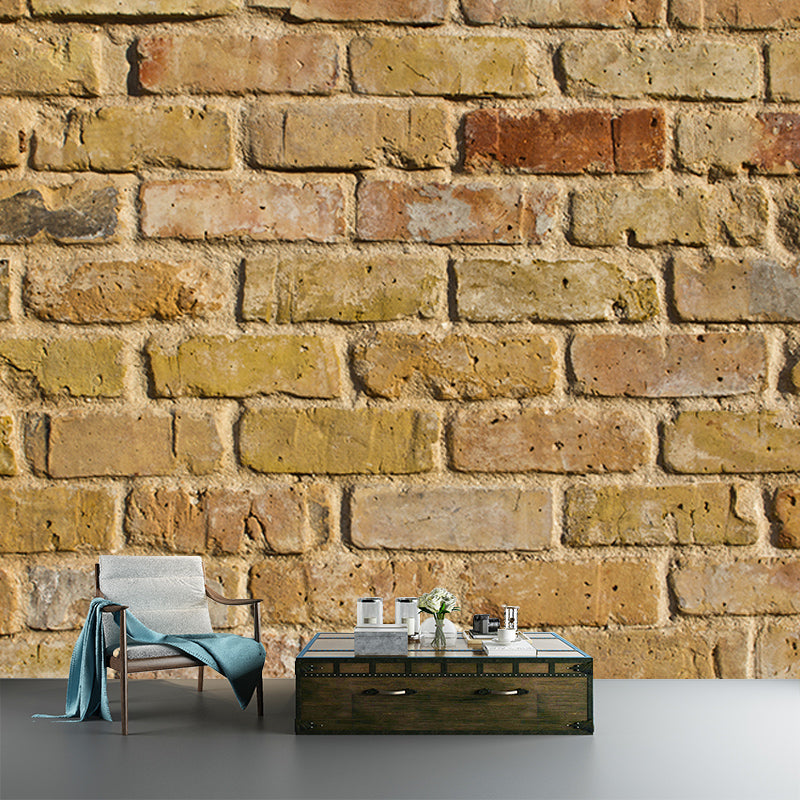 Industrial Style Brick Wall Mural for Dining Room, Personalized Size Available