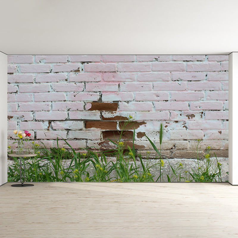 Industrial Style Brick Wall Mural for Dining Room, Personalized Size Available