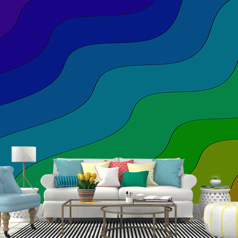 Abstract Lines Wallpaper Mural Decal Customized Modern Wall Covering for Bedroom