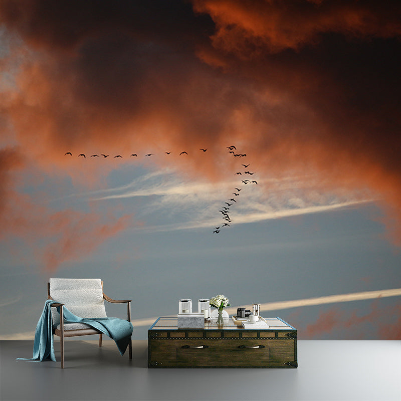 Cloudy Sky Wallpaper Mural Custom-Made Wall Covering for Sleeping Room