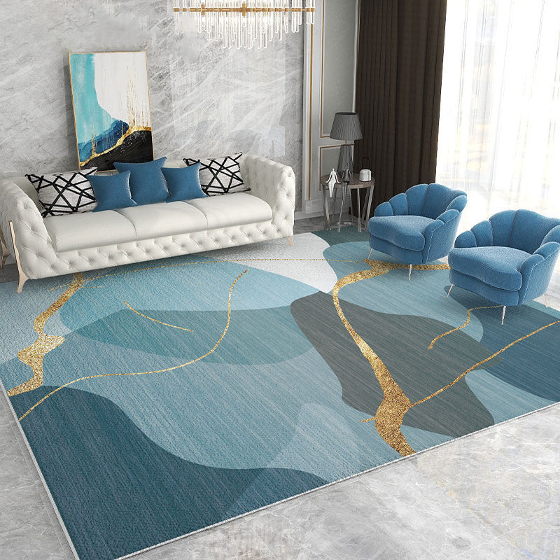 Élégant espace moderne Modèle géométrique Modèle Gray Rapier en polyester non glissant pour le salon