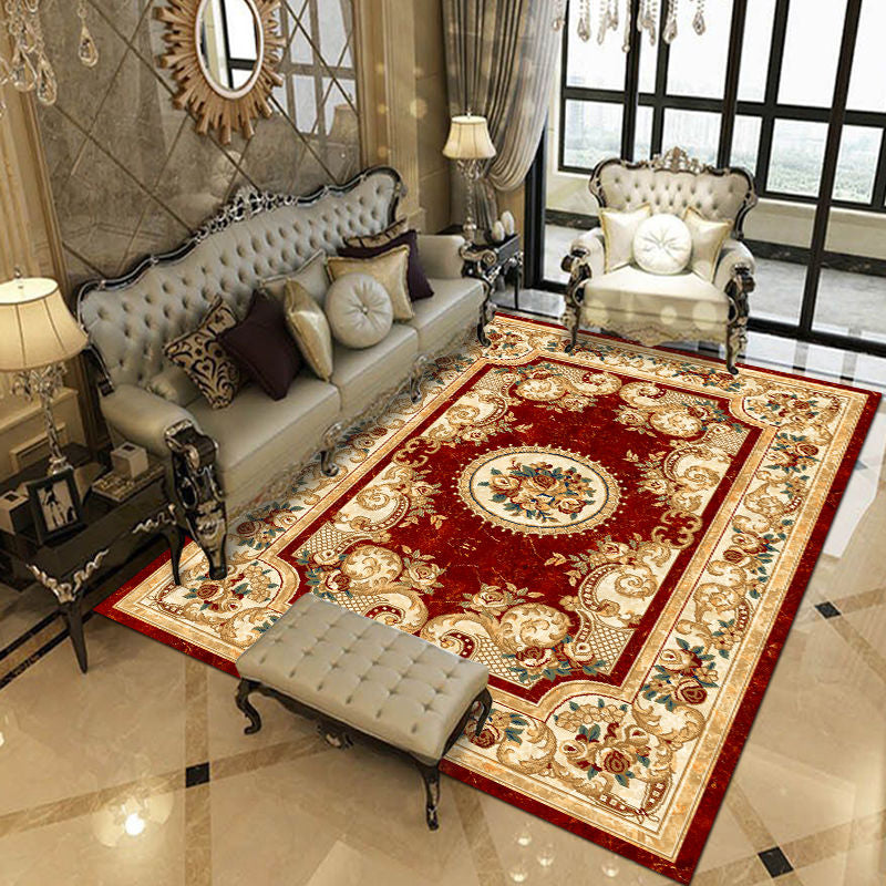 Traditioneller mehrfarbiger Teppich Wunderschöner Stammesdruck Teppich -Fleckenfest -Resistant Teppich für Wohnzimmer
