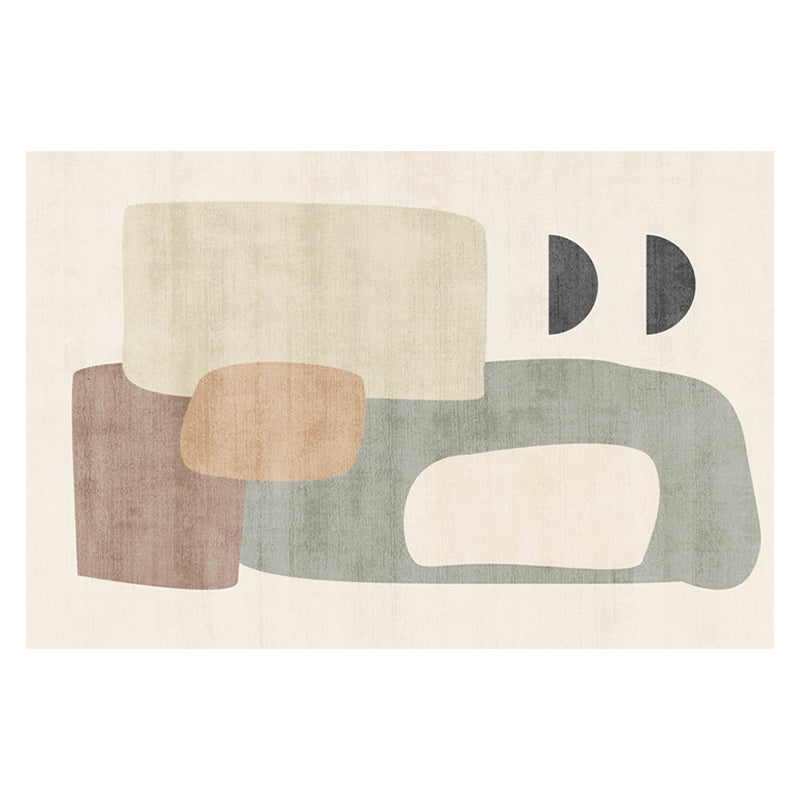 Magnifique tapis en polyester moderne tapis lavable de tapis de salon