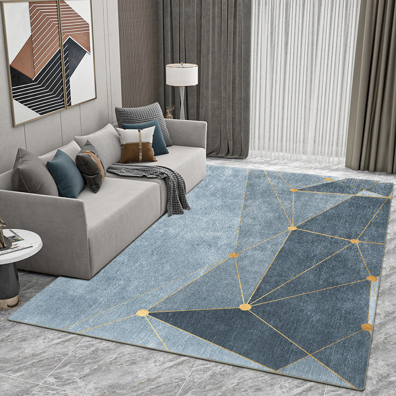 Tapis graphique de mélange moderne gris tapis de support sans glissement pour le salon