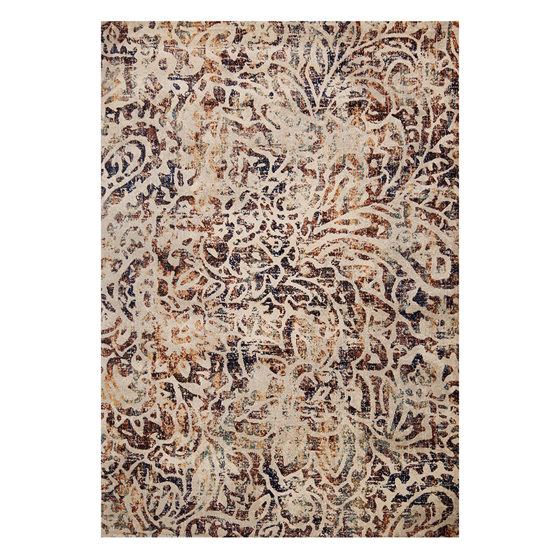 Victorian Tribal Print Carpet Polyester Area Rug Stain Resistant Indoor Rug for Home Decoration