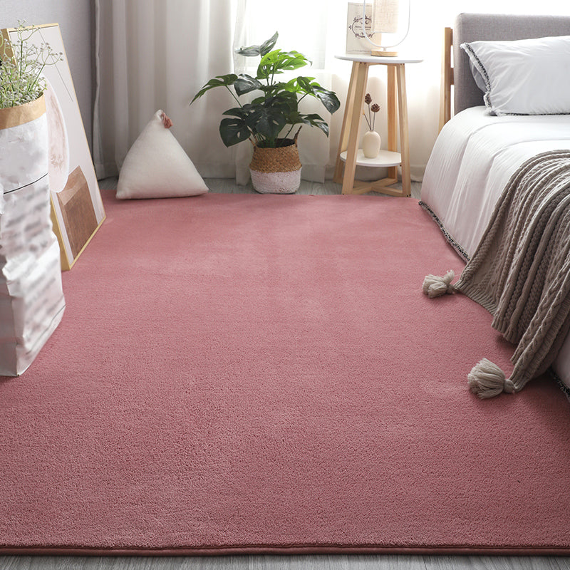 Trendy Solid Shag Rug Polyester Indoor Carpet Pet Friendly Area Carpet for Home Decoration