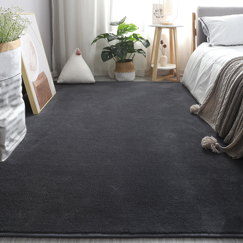 Trendy Solid Shag Rug Polyester Indoor Carpet Pet Friendly Area Carpet for Home Decoration