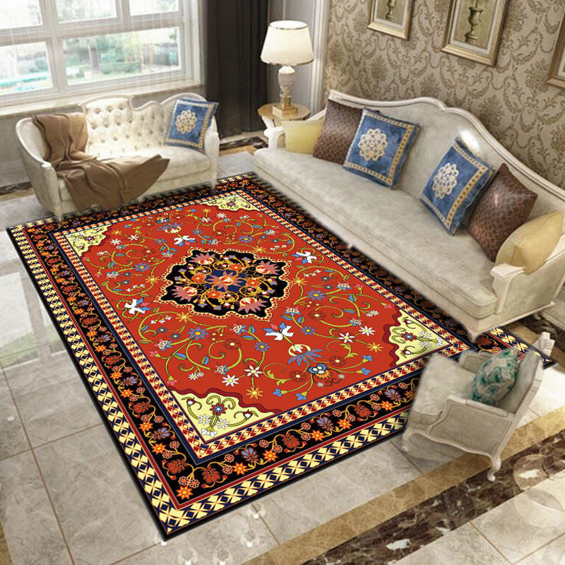 Gorgeous Area Rug Multicolor Polyester Carpet Stain Resistant Area Carpet for Living Room