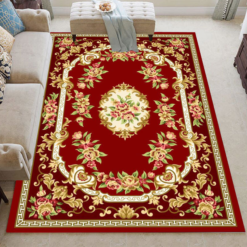 Gorgeous Area Rug Multicolor Polyester Carpet Stain Resistant Area Carpet for Living Room