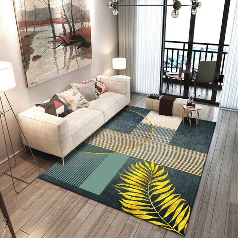 Sky Blue Modern Rug Polyester Grafisch Tapijten Niet-slip achterste tapijt voor thuisdecoratie