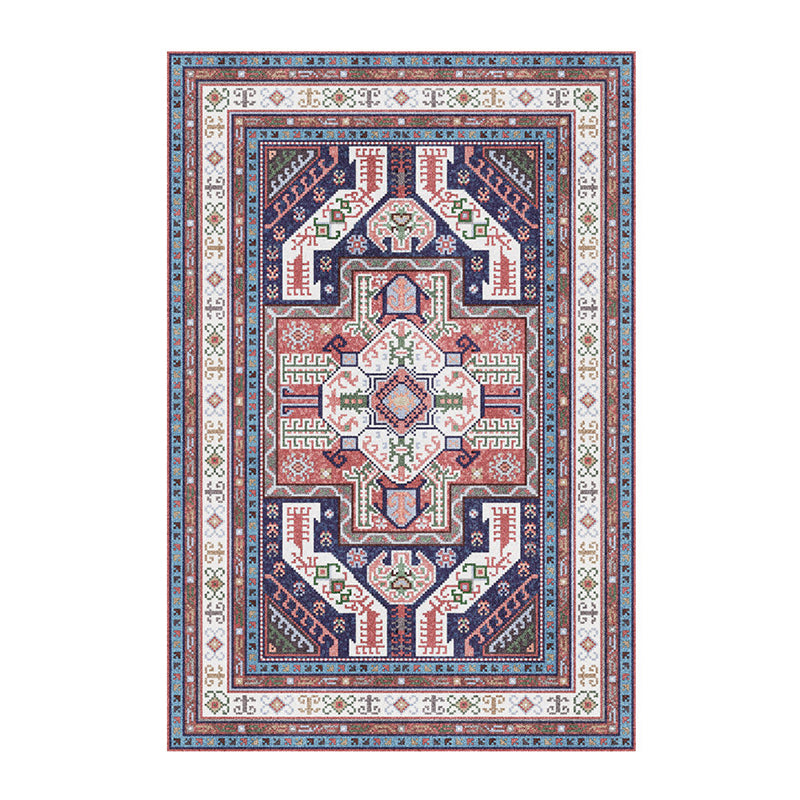 Fancy Morocco Area Rug Antique Pattern Polyester Area Carpet Stain Resistant Rug for Home Decor