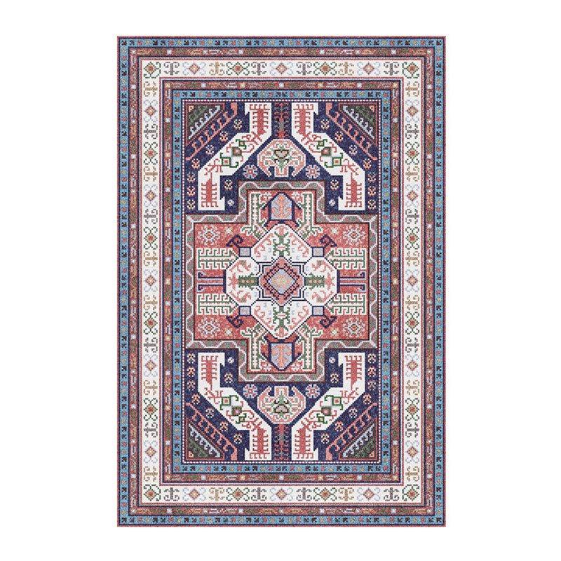 Fancy Morocco Area Rug Antique Pattern Polyester Area Carpet Stain Resistant Rug for Home Decor