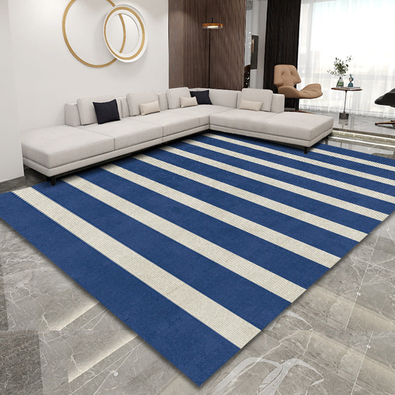 Red Red Modern Modern Polyéster Rug rayado de interiores Alfombra sin deslizamiento para sala de estar para sala de estar