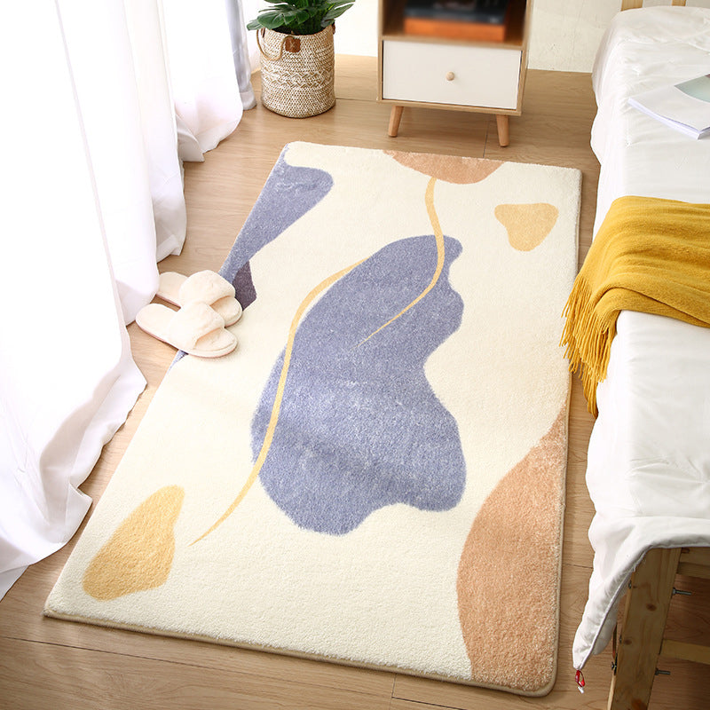 Paarse kinderen tapijt polyester kleurblok binnen tapijt wasbaar tapijt voor woningdecoratie
