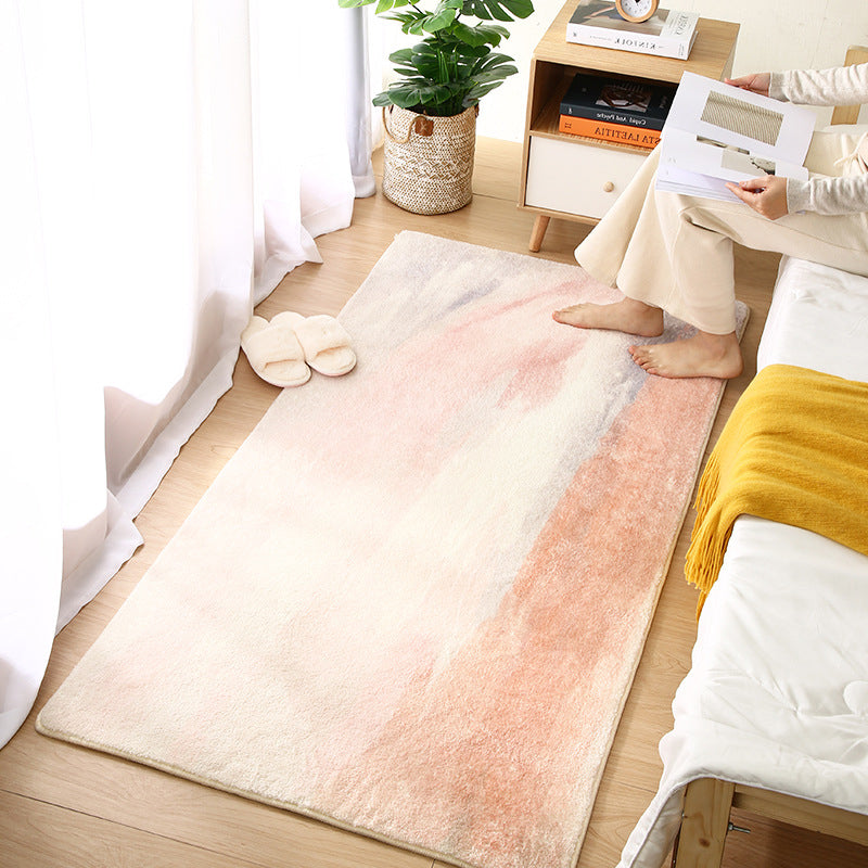 Paarse kinderen tapijt polyester kleurblok binnen tapijt wasbaar tapijt voor woningdecoratie