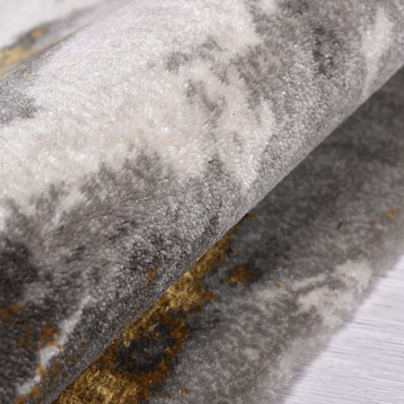 Gray Gold Industrial Carpet Polyester Graphic Carpet Washable Carpet for Living Room