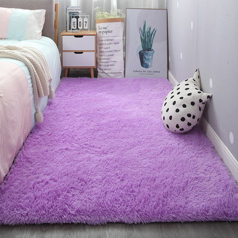 Comfort Home Decoration Area Rug Plain Shag Carpet Polyester Non-Slip Backing Indoor Carpet