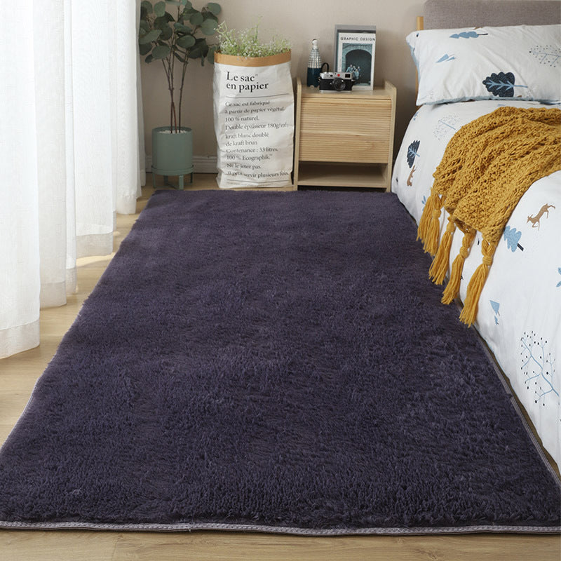 Tappeto in poliestere con tappeto solido minimalista tappeto interno per la camera da letto per adulti