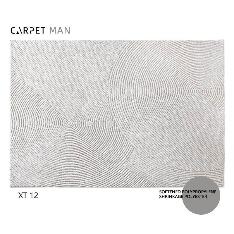 Lichtgrijze industrieel vloerkleed gemengde streepkleurige vlekbestendig vloerkleed voor woonkamer