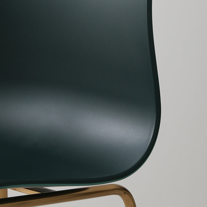 Sillas de comedor de metal contemporáneo, sillas sin brazos, sillas de comedor de plástico para restaurante