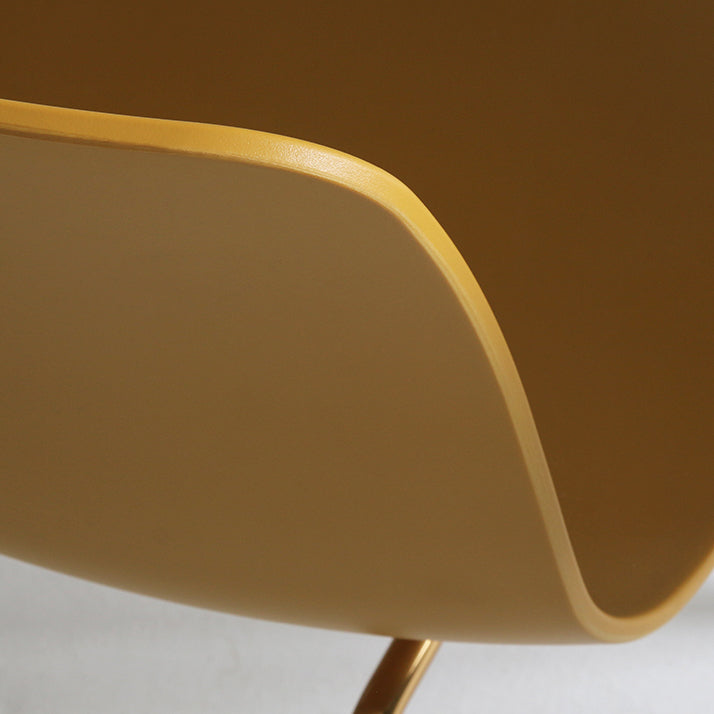 Sillas de comedor de metal contemporáneo, sillas sin brazos, sillas de comedor de plástico para restaurante