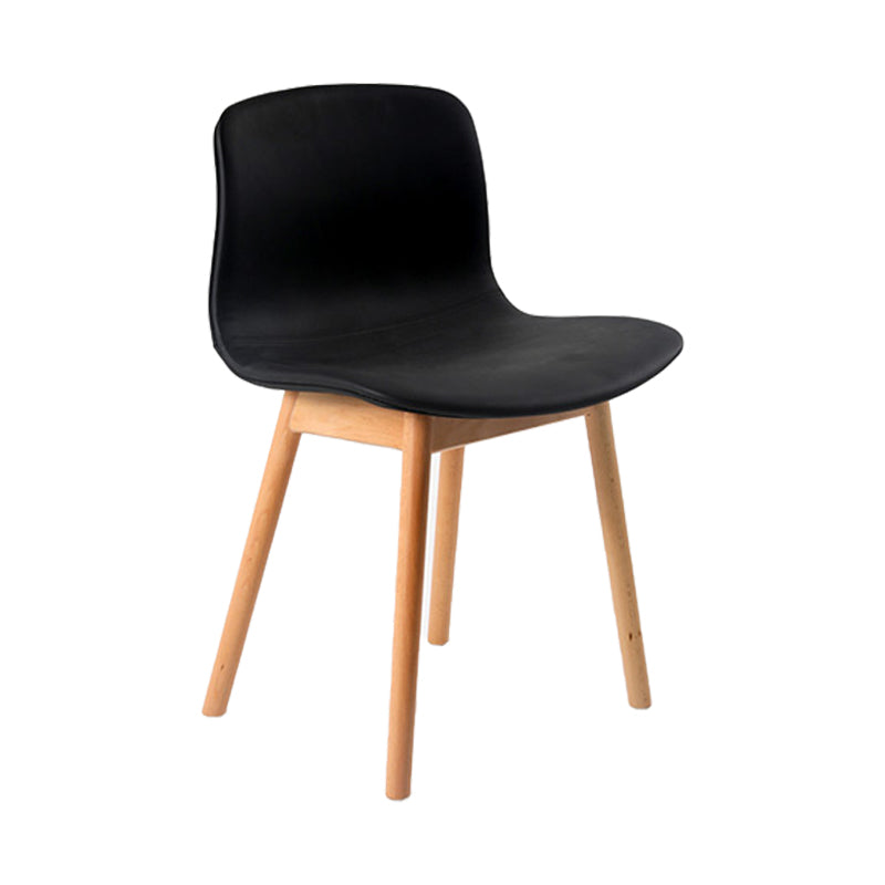Les chaises de salle à manger en bois contemporaines ont tapissé les chaises de salle à manger sans bras pour le restaurant