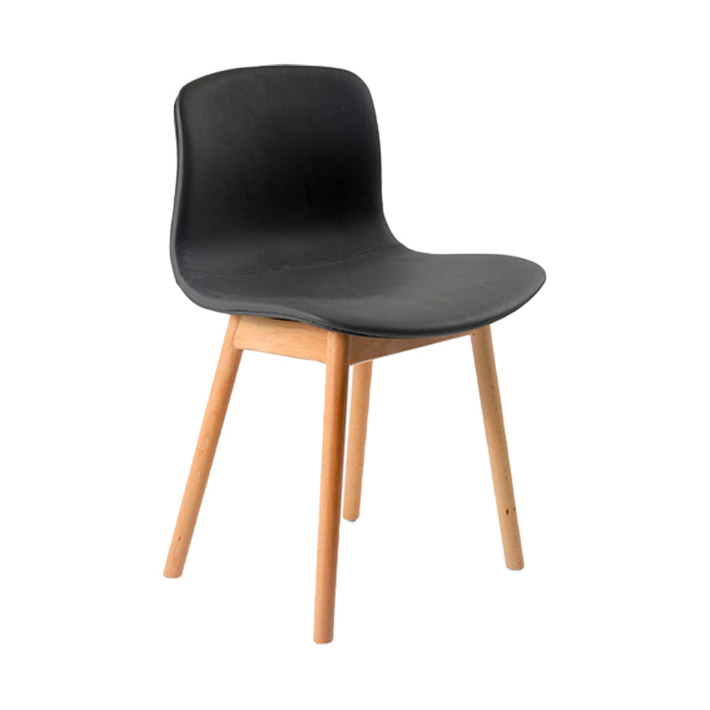 Les chaises de salle à manger en bois contemporaines ont tapissé les chaises de salle à manger sans bras pour le restaurant