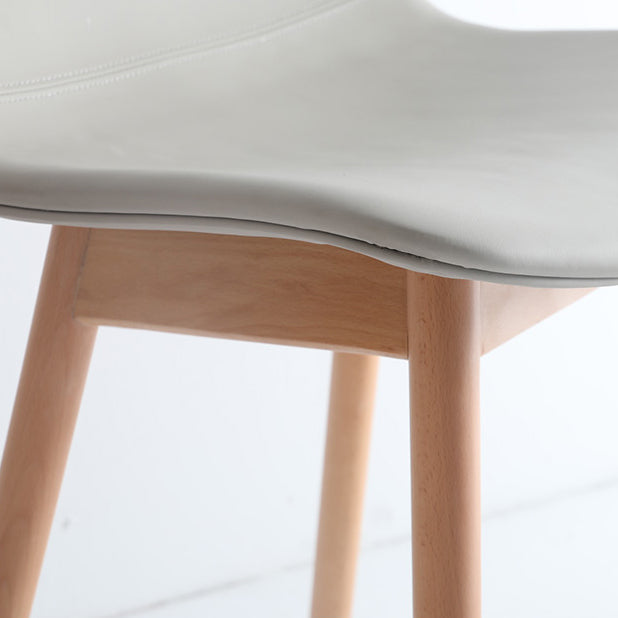 Sillas de comedor de madera contemporáneas Sillas de comedor tapizadas sin brazos para restaurante