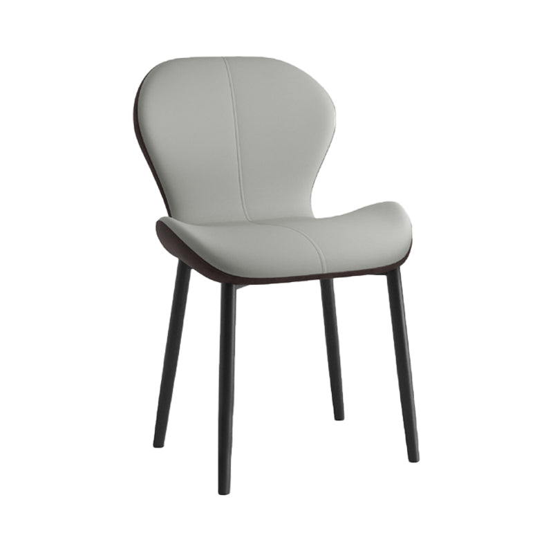 Chaise d'appoint scandinave en cuir PU pour chambre à coucher, finition mate, chaise de salle à manger Parsons