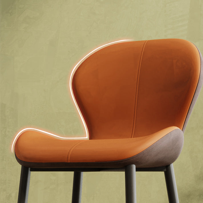 Chaise d'appoint scandinave en cuir PU pour chambre à coucher, finition mate, chaise de salle à manger Parsons