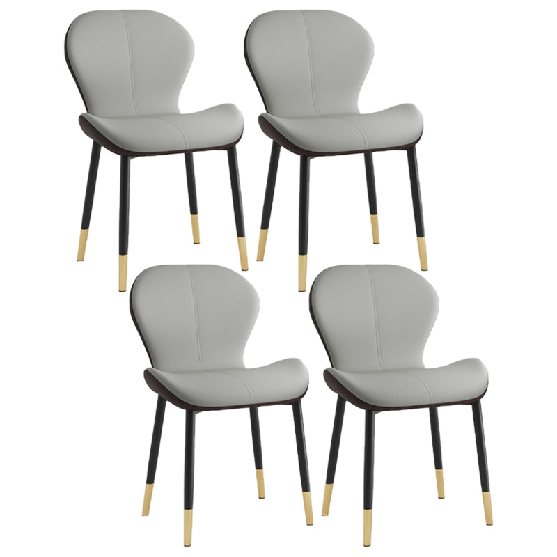 Chaise d'appoint scandinave en cuir PU pour chambre à coucher, finition mate, chaise de salle à manger Parsons