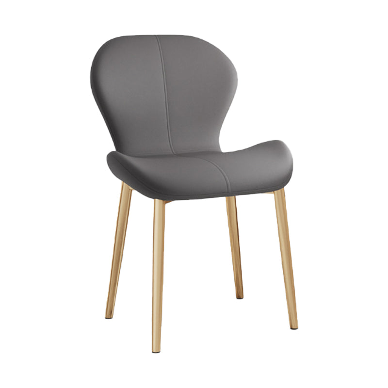 Chaise d'appoint scandinave en cuir PU pour chambre à coucher, finition mate, chaise de salle à manger Parsons