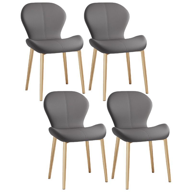 Chaise d'appoint scandinave en cuir PU pour chambre à coucher, finition mate, chaise de salle à manger Parsons