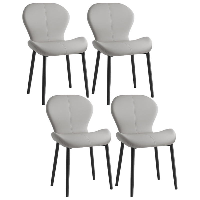Chaise d'appoint scandinave en cuir PU pour chambre à coucher, finition mate, chaise de salle à manger Parsons