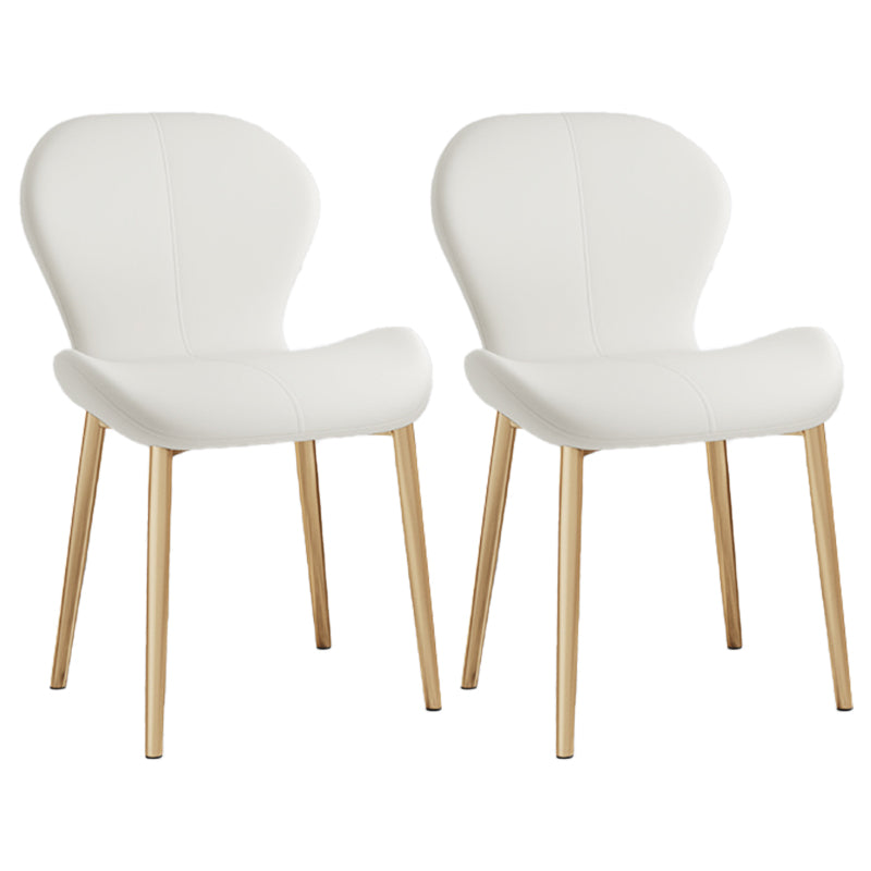 Chaise d'appoint scandinave en cuir PU pour chambre à coucher, finition mate, chaise de salle à manger Parsons