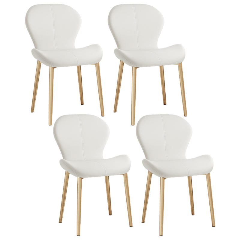 Chaise d'appoint scandinave en cuir PU pour chambre à coucher, finition mate, chaise de salle à manger Parsons