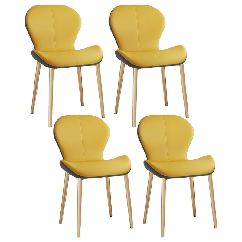 Chaise d'appoint scandinave en cuir PU pour chambre à coucher, finition mate, chaise de salle à manger Parsons