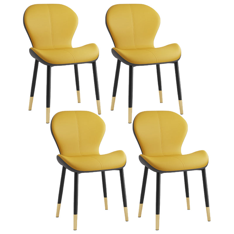 Chaise d'appoint scandinave en cuir PU pour chambre à coucher, finition mate, chaise de salle à manger Parsons