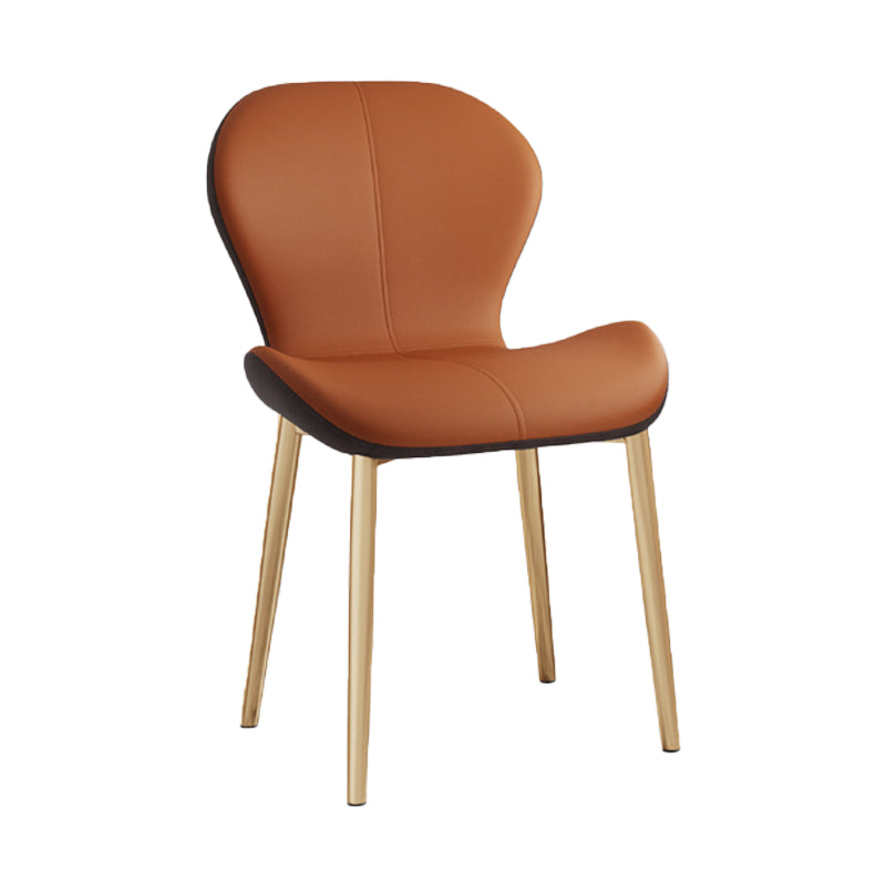 Chaise d'appoint scandinave en cuir PU pour chambre à coucher, finition mate, chaise de salle à manger Parsons