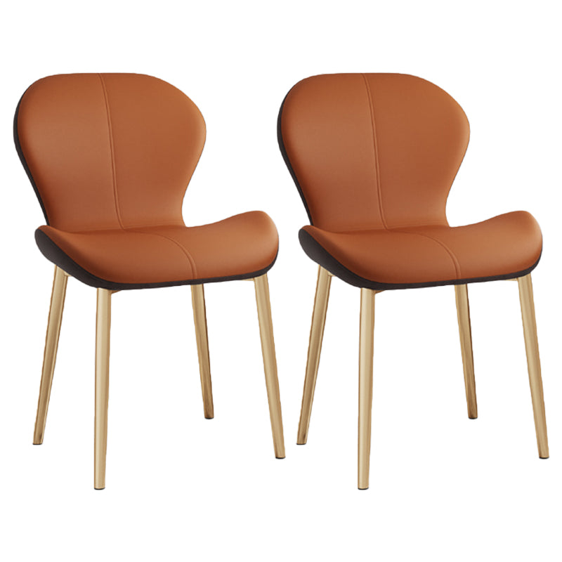 Chaise d'appoint scandinave en cuir PU pour chambre à coucher, finition mate, chaise de salle à manger Parsons