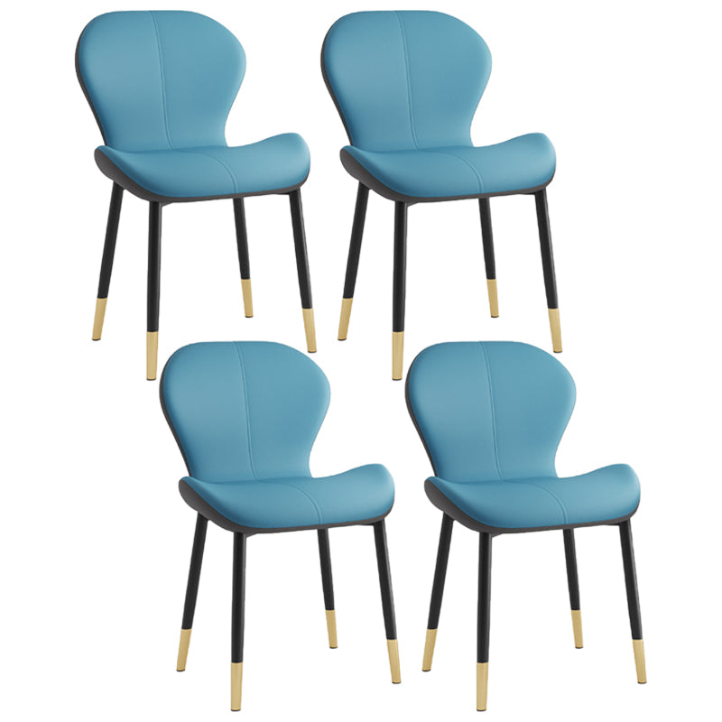 Chaise d'appoint scandinave en cuir PU pour chambre à coucher, finition mate, chaise de salle à manger Parsons
