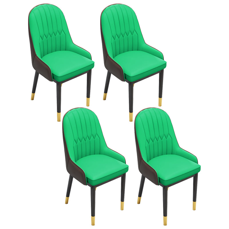 Silla escandinava interior tapizada Parsons Back Silla de comedor de metal
