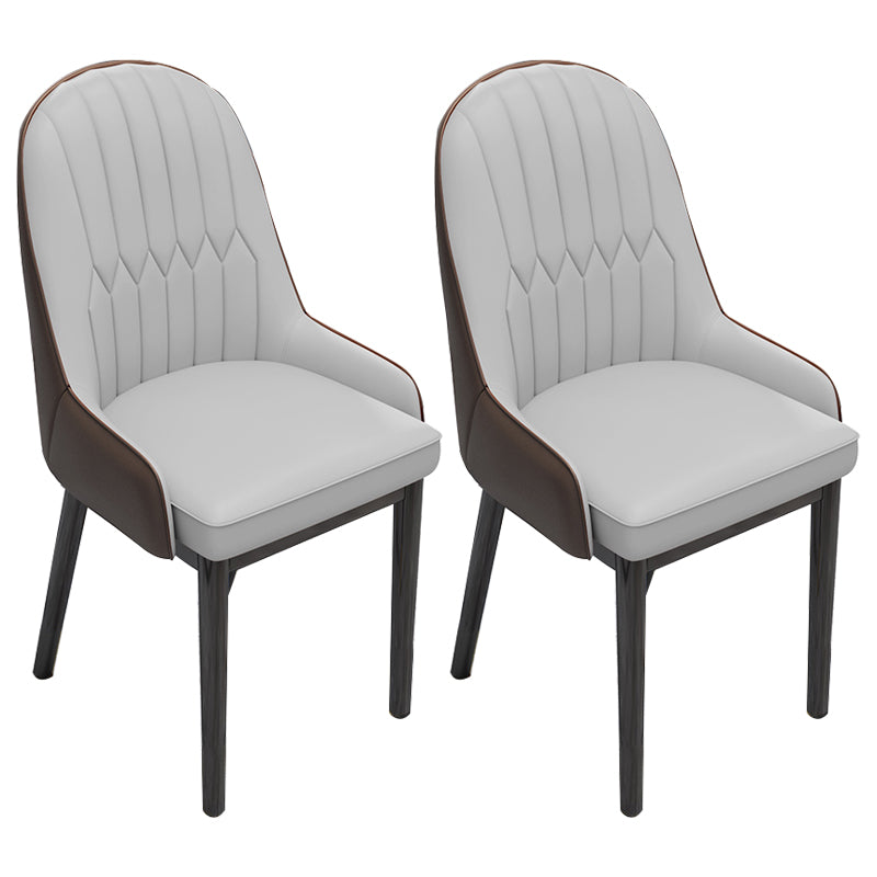 Silla escandinava interior tapizada Parsons Back Silla de comedor de metal