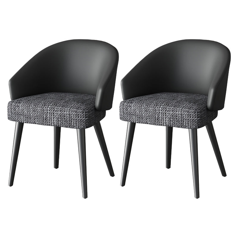 Sillón interior escandinavo tapizado Parsons Back Silla de comedor de metal
